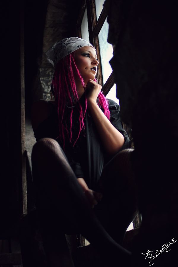 Grunge-style portrait